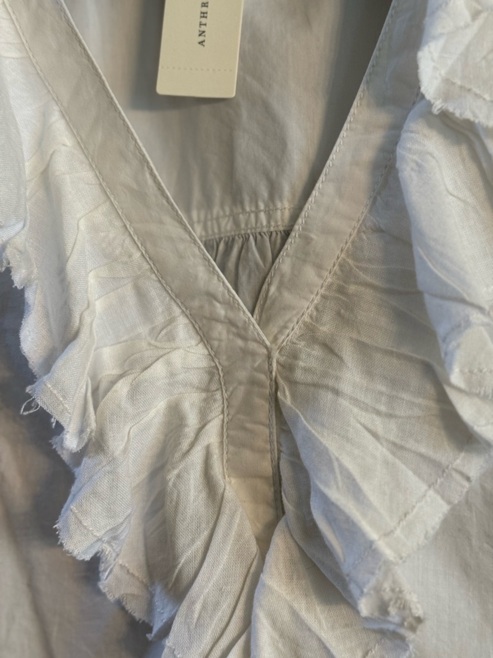 Anthropologie Pilcro Short-Sleeved Ruffle Blouse - Picture 8 of 8